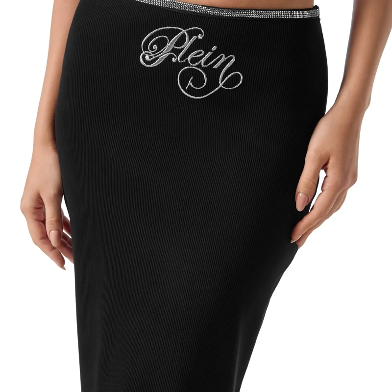 Philipp Plein Midirock Maxi Rock Signature schwarz(Image 5)