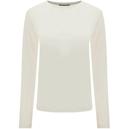 Fabiana Filippi Chemises Long Sleeves Silk Sweater White