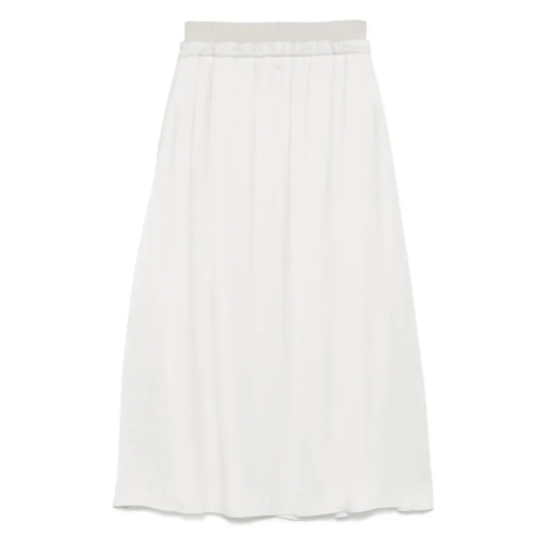 Lorena Antoniazzi Jupes midi White Drawstring Midi Skirt White (Image 2)