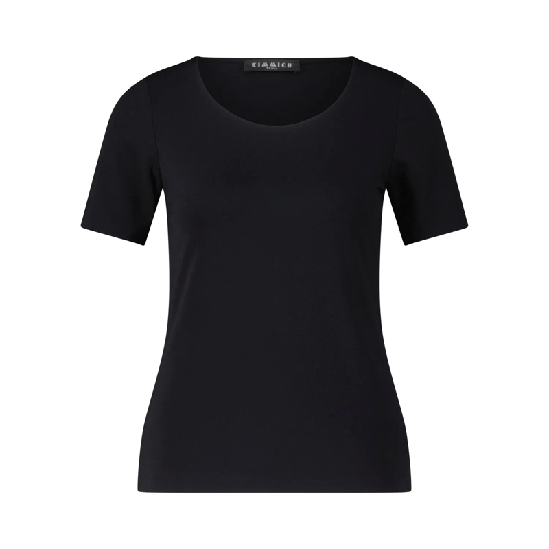 Kimmich Trikot T-Shirt Elegantes T-Shirt Schwarz