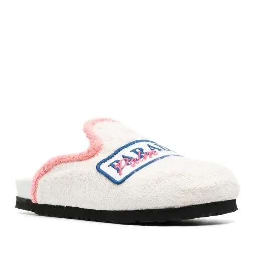 Palm Angels Multicolored Paradise Palm Slippers White Slipper