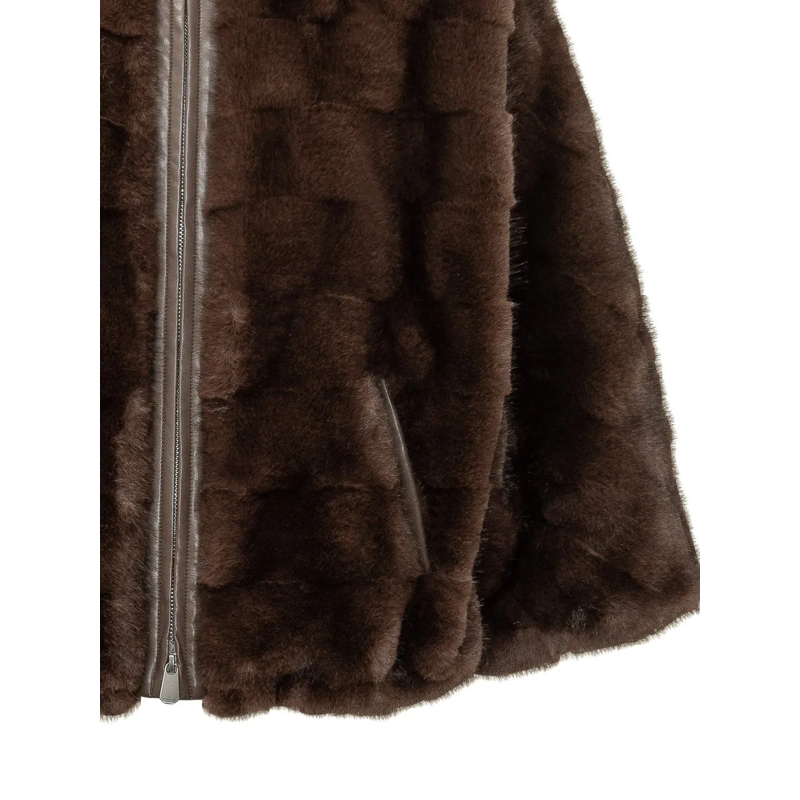 Pinko Übergangsjacke Cadetia Cappa Aspen con Cappuccio braun(Image 4)