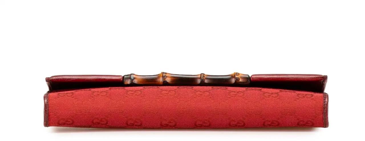 Thumbnail - Gucci Hobo Bags - GG Canvas Bamboo Bar Crossbody - Gr. unisize - in Rot - für Damen