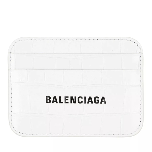 Balenciaga Logo Card Holder White Black Korthållare