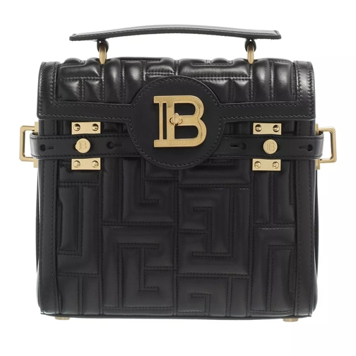 Balmain B-Buzz 23 Shoulder Bag Leather Black Axelremsväska