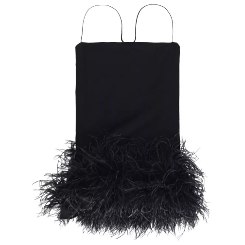 The Attico Black Spaghetti Strap Mini Dress Black 