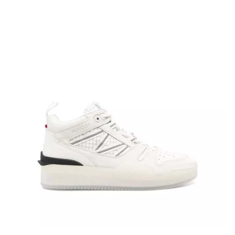 Moncler High-Top-Sneaker Pivot Leather Sneakers White