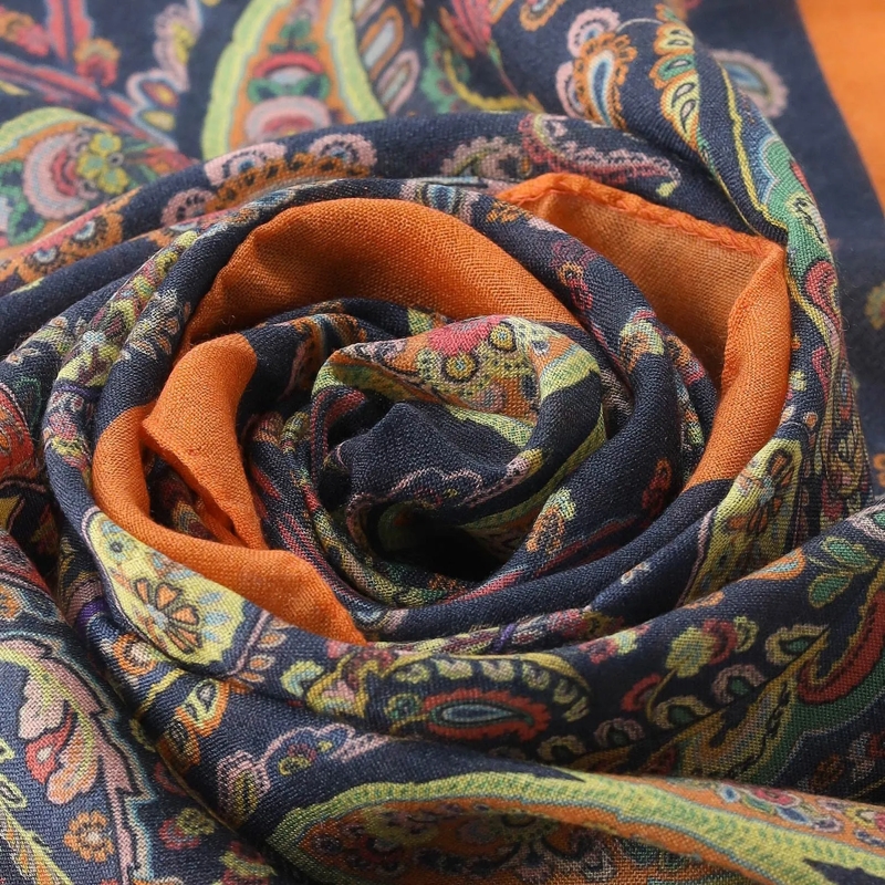 Etro Leichter Schal Schal aus Kaschmir-Mix blau(Image 3)
