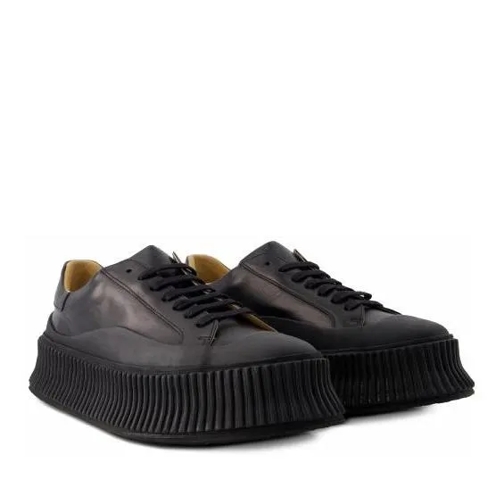 Jil Sander Sneakers - Leather - Black Black sneaker basse