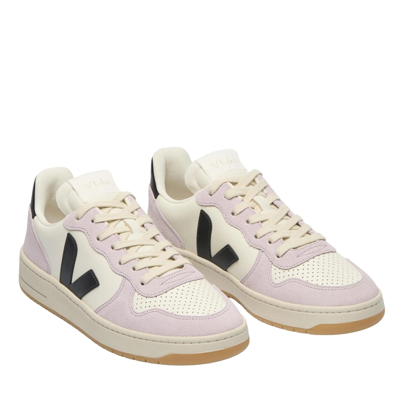 Veja Low-Top-Sneaker V-10 Prime Leather Pure Black Parme(Image 2)