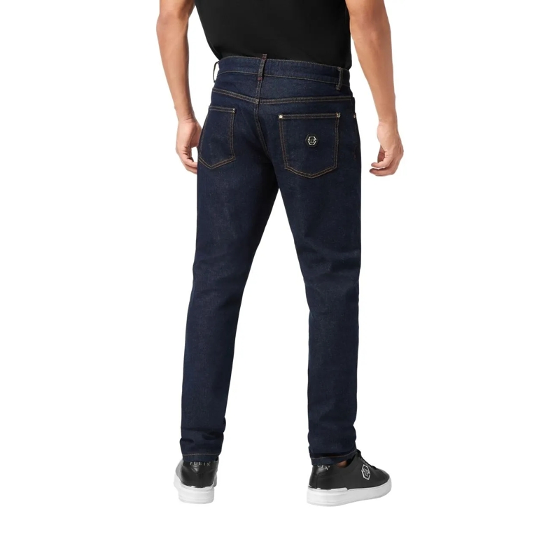 Philipp Plein Jeans mit geradem Bein Supergerader Schnitt dunkel-blau(Image 5)