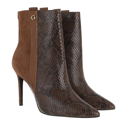 Guess Baize Heeled Bootie Leather Brown Ankle Boot