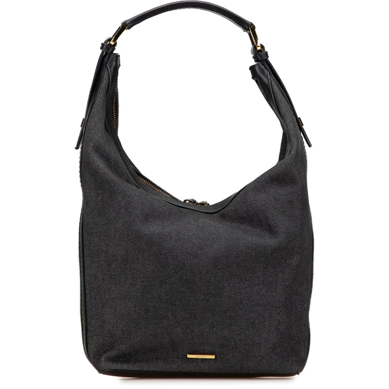 Gucci Schultertasche Denim Web Shoulder Bag schwarz