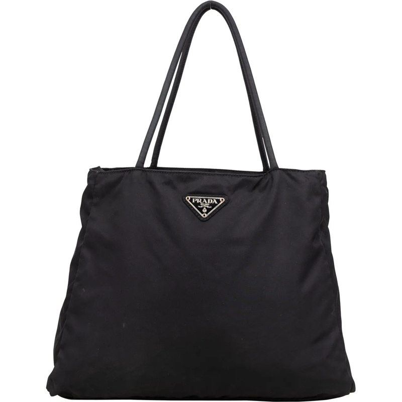 Prada Tote Prada Black Nylon Triangle Handbag schwarz