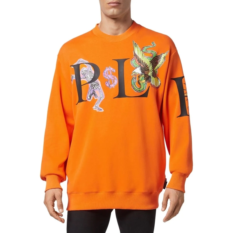 Philipp Plein Sweatshirt Sweatshirt Tattoo orange