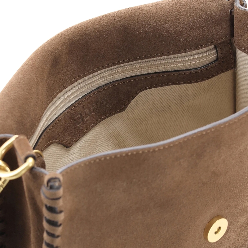 Abro Crossbody Bag Schultertasche Temi aus Veloursleder braun(Image 4)