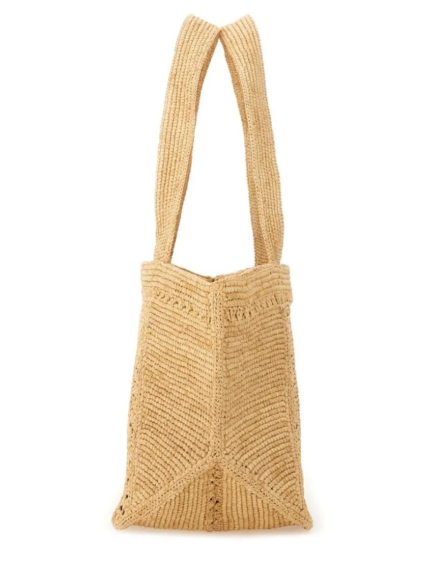 Patou Shoppers & Totes Large Trapeze Tote Bag in beige