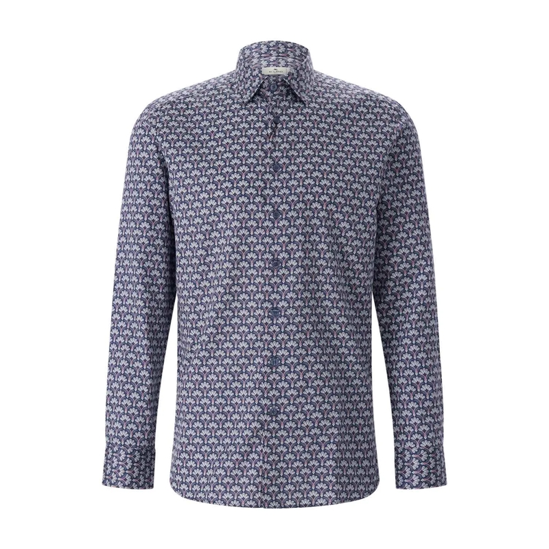 Etro Chemise Regular-Fit Hemd blau