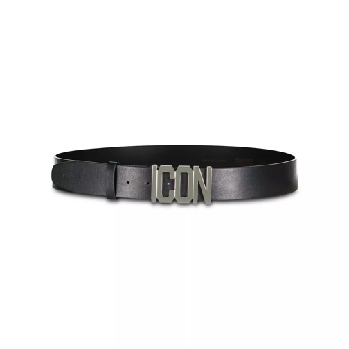 Dsquared2 Ledergürtel mit Schriftzug Schwarz Leather Belt