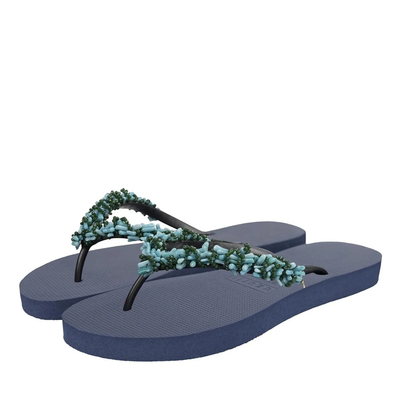 UZURII Flip Flops Zehentrenner Selena Diamond Silver marineblau(Image 2)