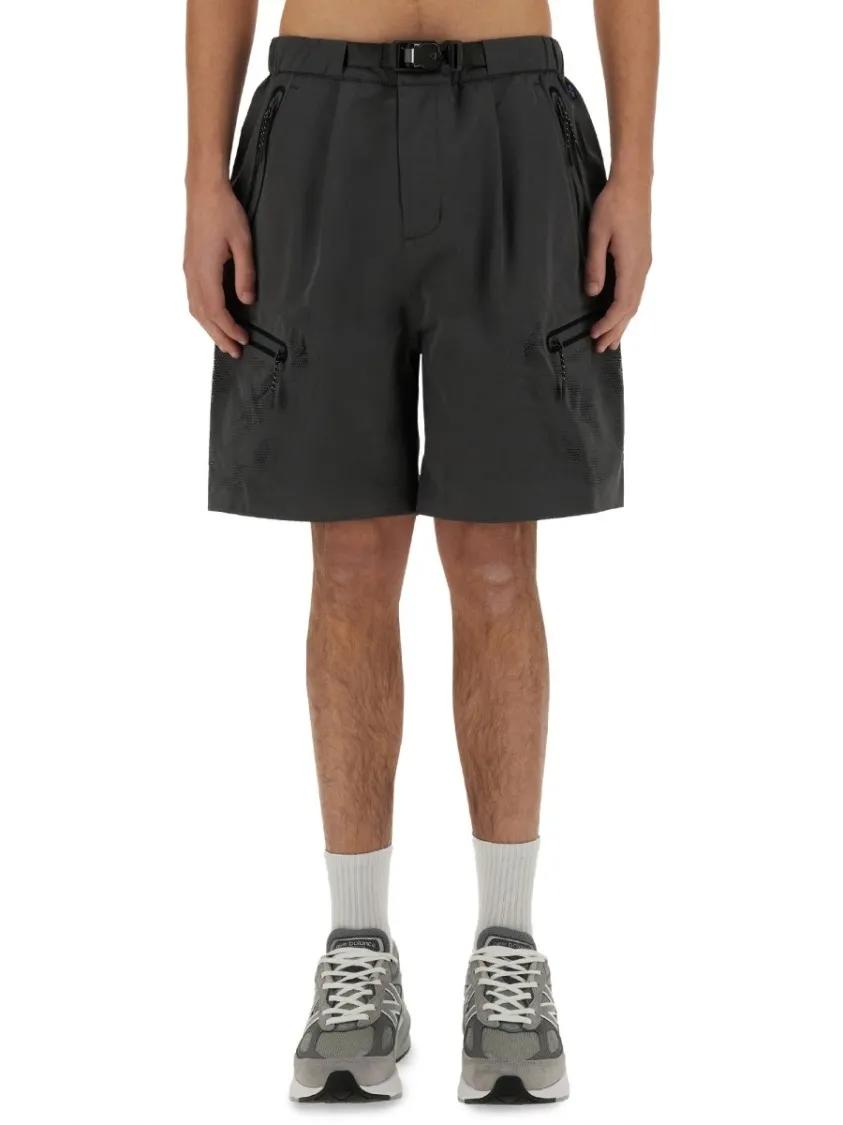 Thumbnail - Alpha Industries - Shorts With Laser-Cut Design - Größe L - grau