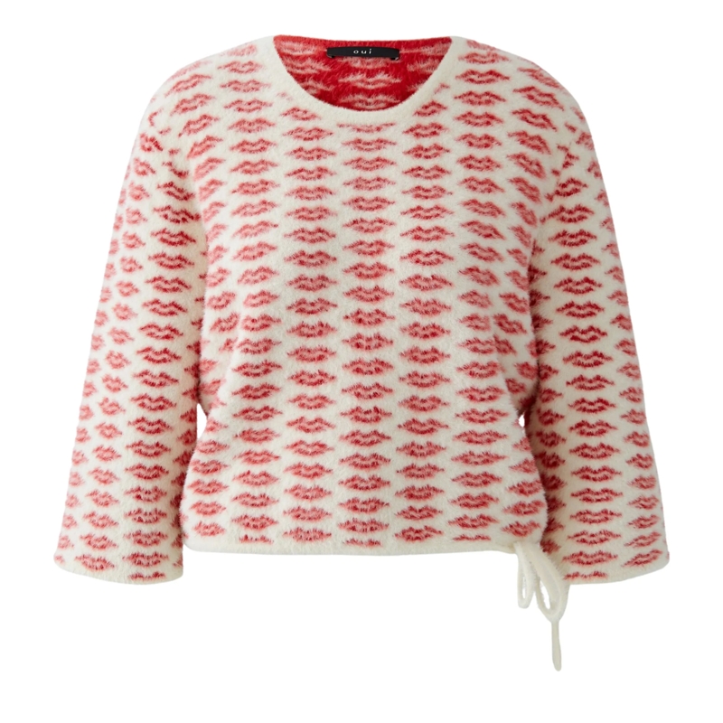 Oui Pullover Pullover rot