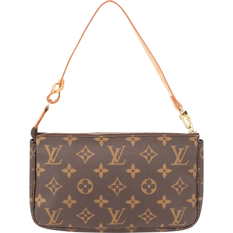 Louis Vuitton Schultertasche Louis Vuitton Canvas Monogram Pochette Accessoire  braun