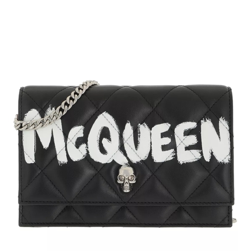 Alexander McQueen Small Skull Crossbody Bag Black Ivory Liten väska