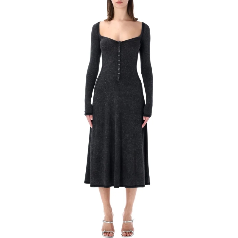 Diesel Midi-jurk D-Ley Midi Dress Black