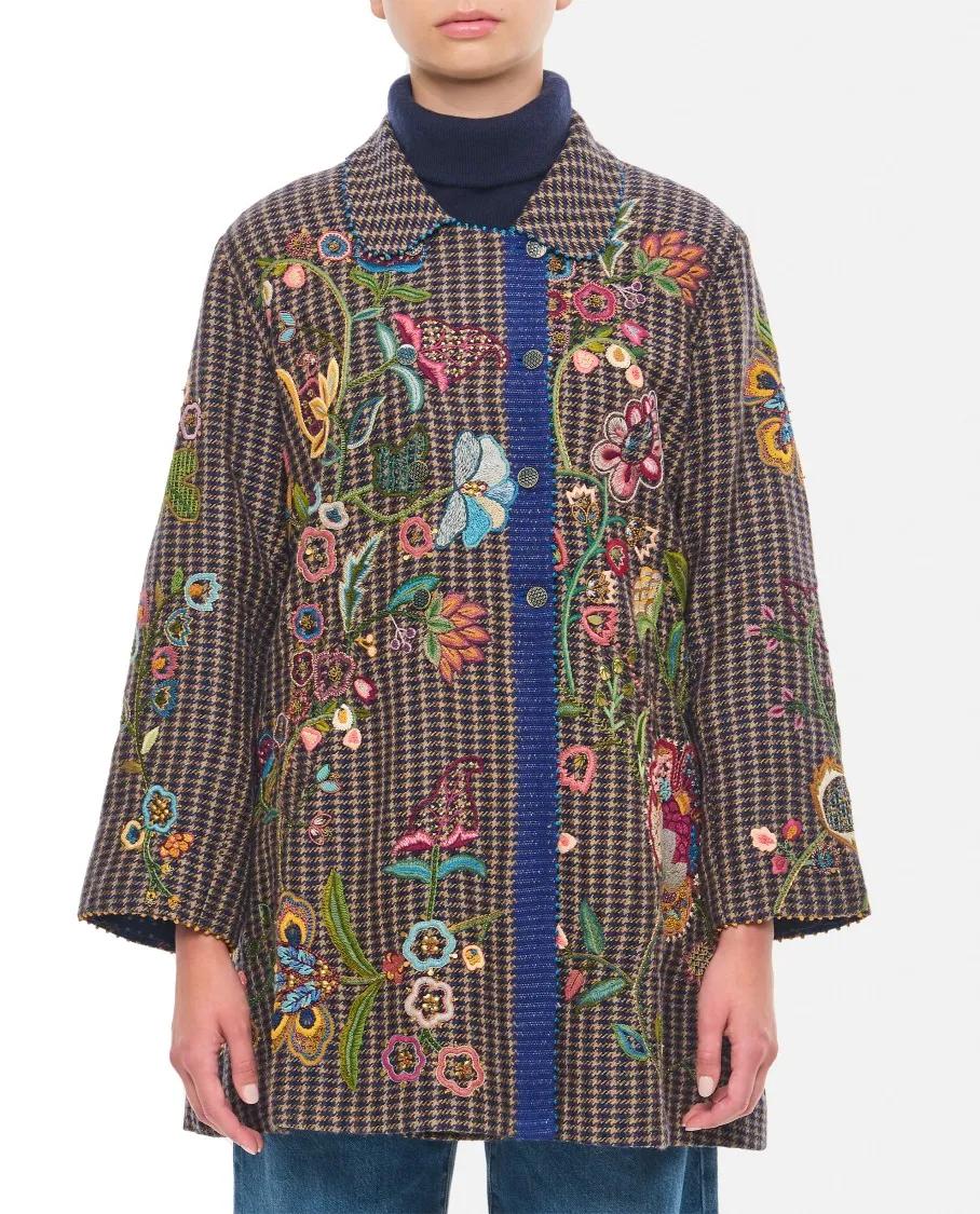 Pero - Embroidered Double Face Jacket - Größe 40 - blau