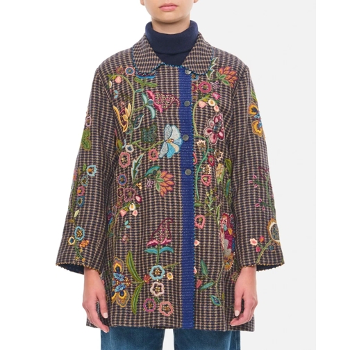 Pero Overgangsjas Embroidered Double Face Jacket Blue