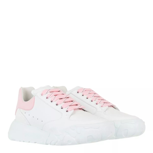 Alexander McQueen Court Trainer Calf Leather White/Rose lage-top sneaker