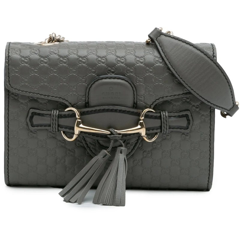 Gucci Sac à bandoulière Mini Microguccissima Emily Crossbody grau