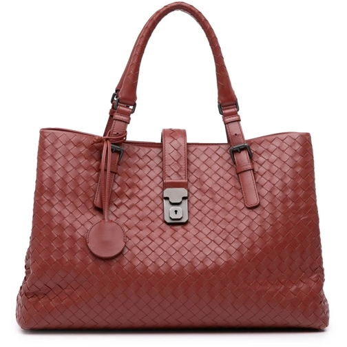 Bottega Veneta Tote 2012-2024 Medium Nappa Intrecciato Roma Tote rot