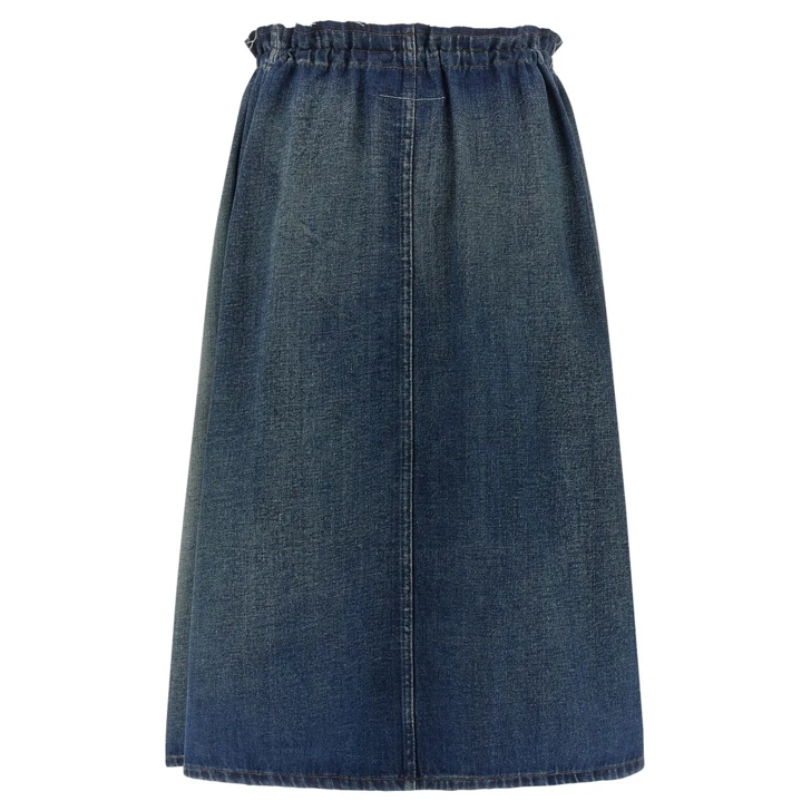 スカート Mm6 By Maison Margiela Stonewashed Cotton Denim Midi Skirt MM6 Maison Margiela Stonewashed Cotton Denim Midi Skirt Blue