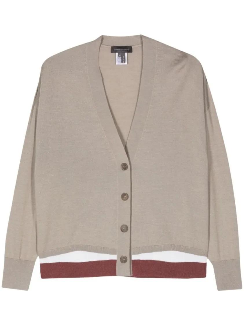 Thumbnail - Lorena Antoniazzi - V-Neck Cardigan - Größe 46 - braun