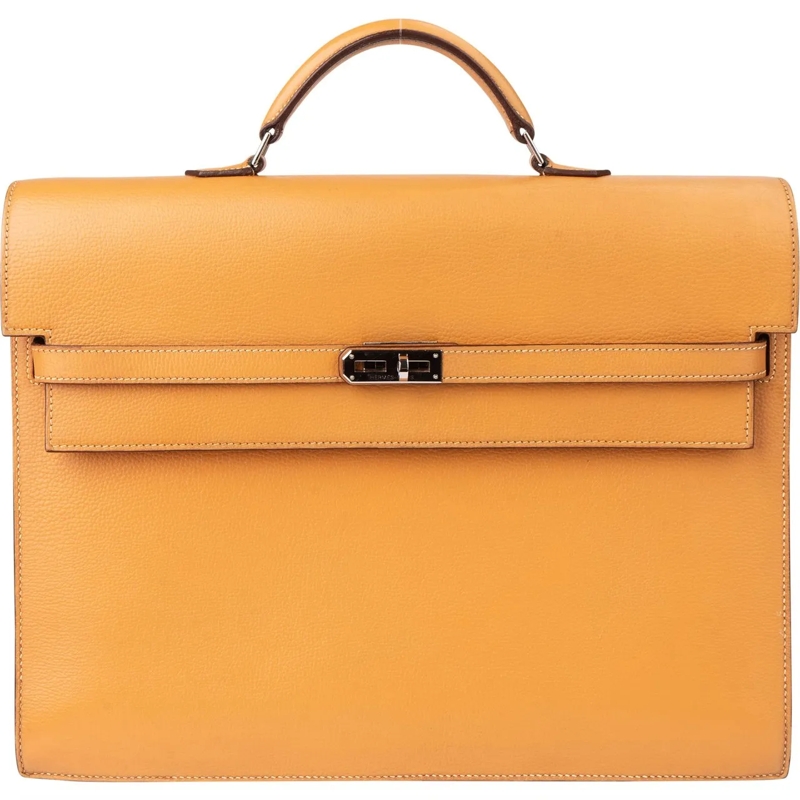 Hermès Tote Hermes Brown Calfskin Kelly Depeche 38 Briefcase B braun