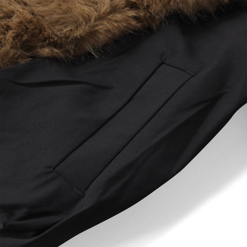 Rotate Veste de transition Jacke mit Kunstfellkragen schwarz(Image 5)