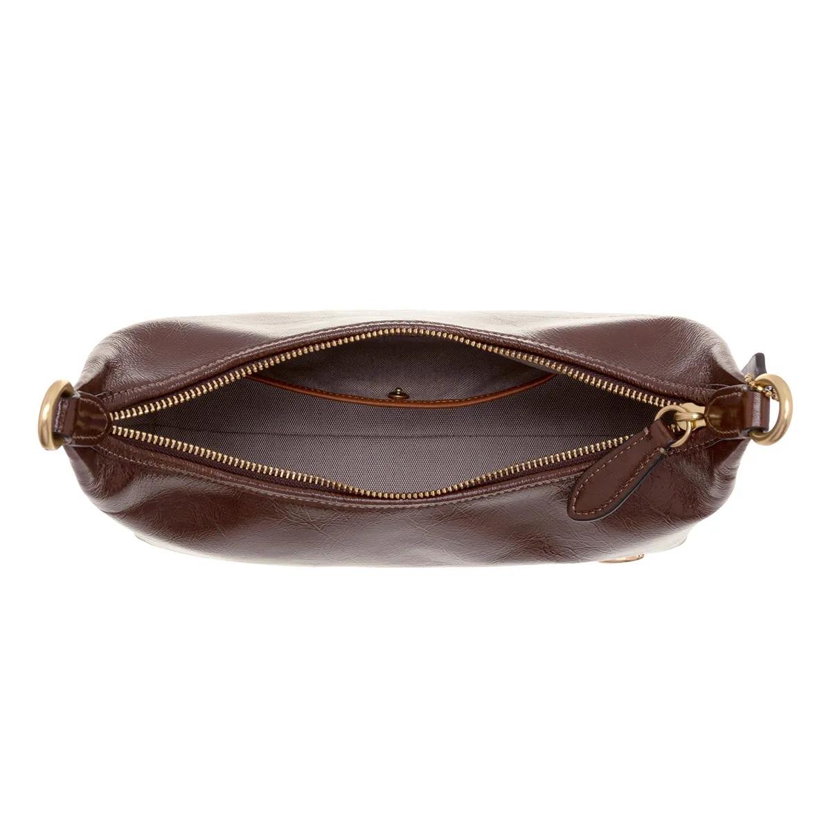 Coach Hobo bags Glazed Leather Juliet Shoulder Bag in bruin