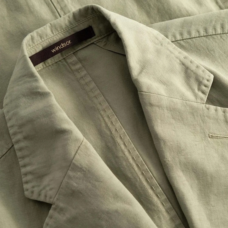 windsor. Anzugjacke Sakko aus Leinenmix blau(Image 7)