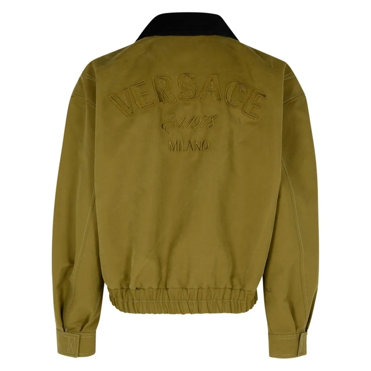 Versace Bomber Jacket In Green Cotton Green Vestes de bombardier
