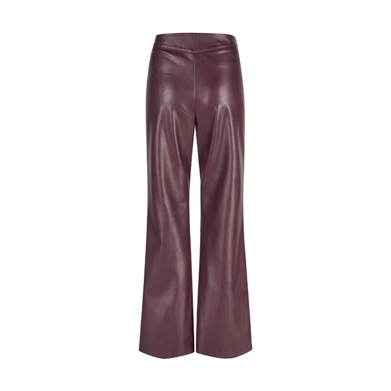 Marc Aurel Lederhose Diese Flared Hose aus weichem Faux Leather verbind lila(Image 5)