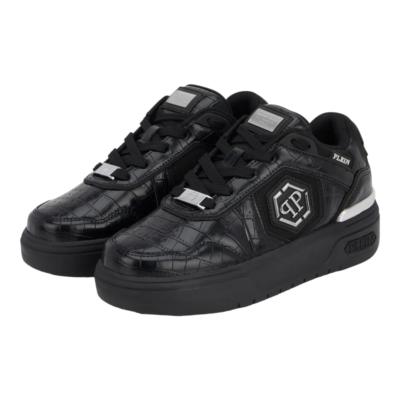 Philipp Plein Low-Top-Sneaker Low-Top Sneakers Sk8R Plein Cocco schwarz