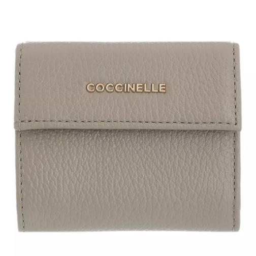 Coccinelle Metallic Soft Wallet Stone Bi-Fold Portemonnee