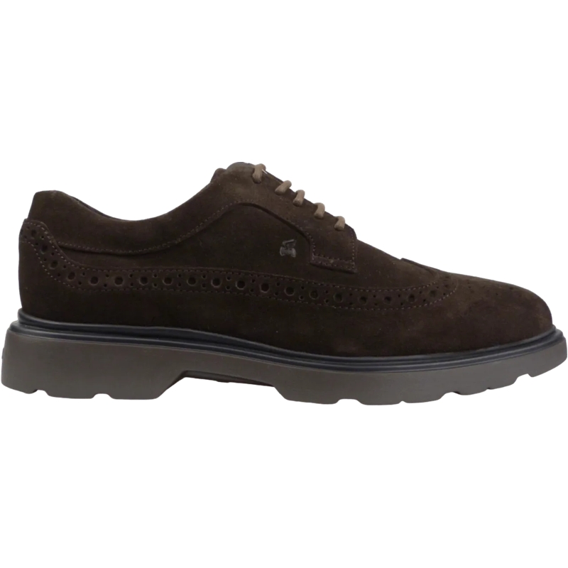 Hogan Slides Scarpa Derby Marrone H393 braun