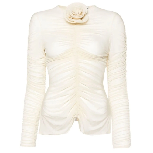 Magda Butrym Langärmelige Oberteile Draped Top Neutrals