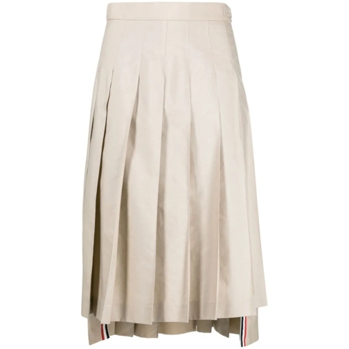 Thom Browne Midi-Röcke Pleated Midi Skirt Neutrals