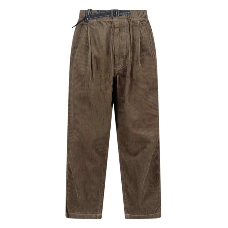 And Wander Pantalon Tailored Green Trousers With Straight Leg Cut Green