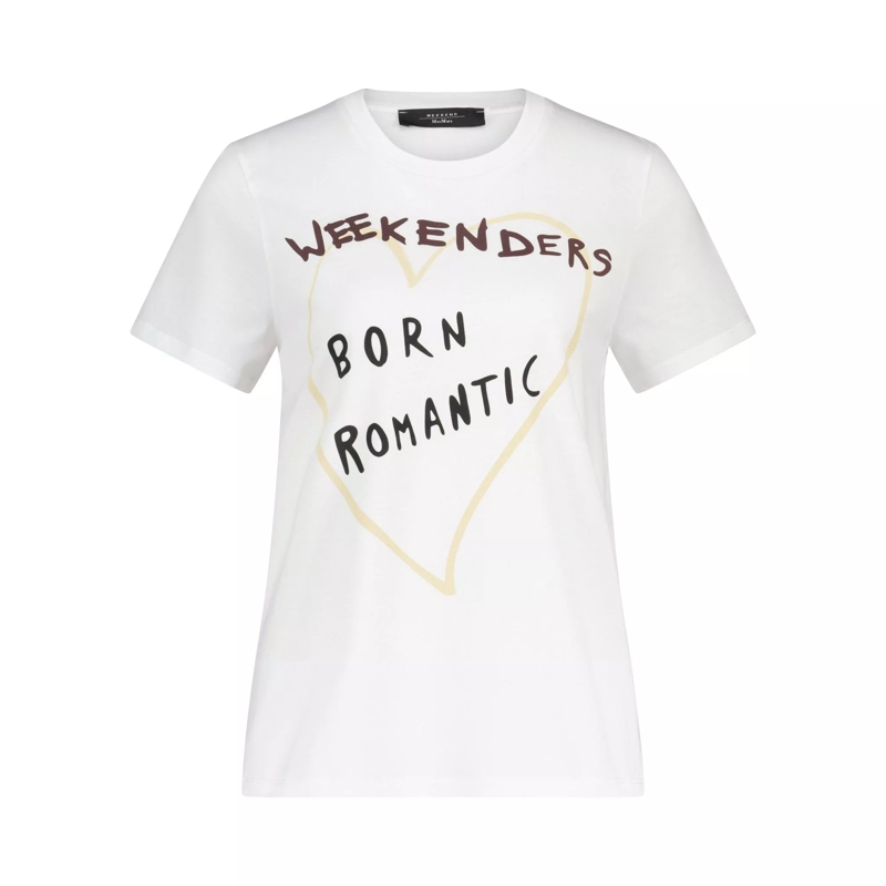 Max Mara  T-Shirt Nervi mit Print 47702393192794 Weiß