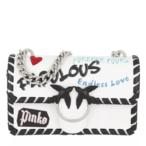 Pinko Mini Love Fabulous Crossbody Bag Grigio Argento Borsetta a tracolla